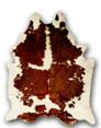 Brown White Holstein cowhide 03