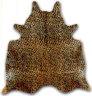 Leopard Stenciled cowhide style Ex 02