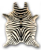 zebra stenciled cowhide